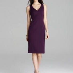 Banana Republic Blackberry V-Neck Sheath Dress